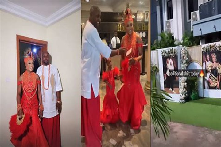 
Nigerians are reacting to the low-turnout at the traditional wedding of Isreal DMW. 